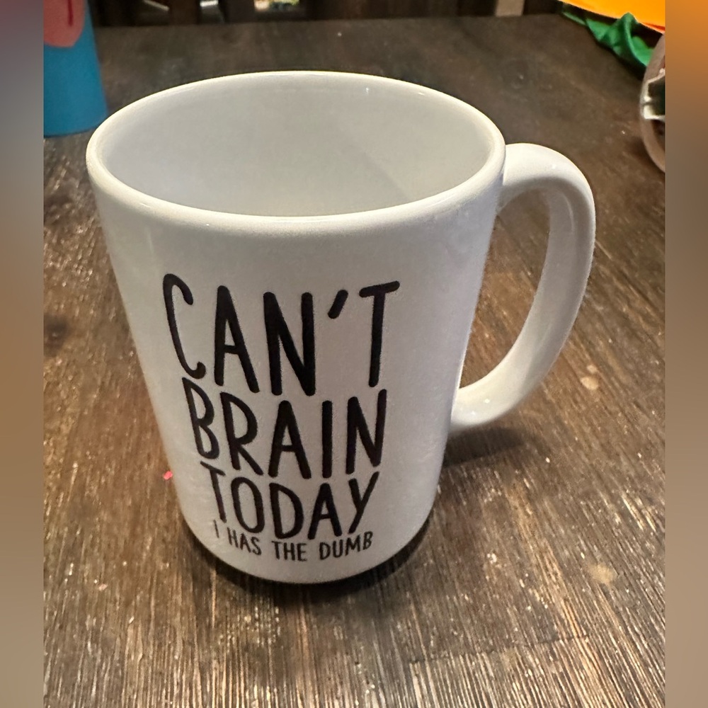 EUC funny Look Human coffee mug. Very sturdy.